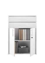 Aktenschrank >Lommel< in lichtgrau - 80x111x35cm (BxHxT)