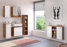 Hängeschrank >Livorno< in weiß-matt - 30x64x20cm (BxHxT)