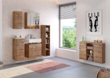 Badregal >Livorno< in Wotan-Eiche - 25x130x35cm (BxHxT)