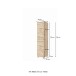 Midischrank >Livorno< in weiß-matt - 30x130x35cm (BxHxT)