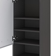 Hochschrank >Arezzo< in Eiche Rauchsilber Nachbildung - 40x180x35cm (BxHxT)