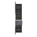 Hochschrank >Arezzo< in Eiche Rauchsilber Nachbildung - 40x180x35cm (BxHxT)