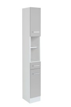 Hochschrank >Riga< in Hellgrau-Matt - 25x190x35cm...