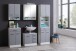 Hochschrank >Riga< in Hellgrau-Matt - 50x190x35cm (BxHxT)