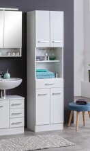Hochschrank >Riga< in Weiß-Matt - 50x190x35cm...