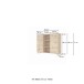 Schwebeboard >Livorno< in Wotan-Eiche - 90x66x20cm (BxHxT)