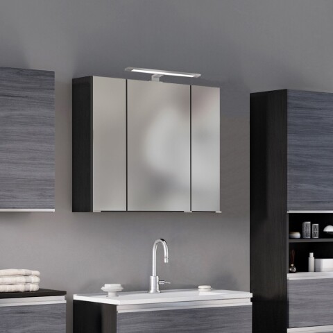 Spiegelschrank >Arezzo< in Graphit - 80x66x20cm (BxHxT)