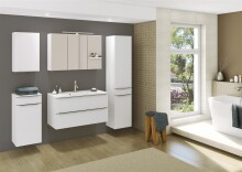 Spiegelschrank >Garda< in weiß - 100x66x20cm (BxHxT)