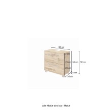 Waschbeckenunterschrank >Livorno< in weiß-matt - 60x54x35cm (BxHxT)