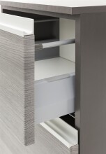 Unterschrank >Arezzo< in Eiche Rauchsilber Nachbildung - 40x79x35cm (BxHxT)