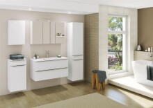 Unterschrank >Garda< in Weiß-Matt - 40x79x35cm (BxHxT)