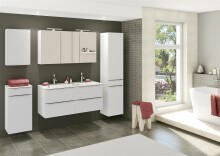 Unterschrank >Garda< in Weiß-Matt - 40x79x35cm (BxHxT)