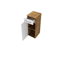 Unterschrank >Livorno< in weiß-matt - 30x79x35cm (BxHxT)