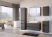 Unterschrank >Pienza< in grau-matt - 40x79x35cm (BxHxT)