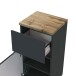 Unterschrank >Pienza< in grau-matt - 40x79x35cm (BxHxT)