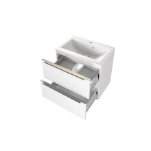 Waschtisch-Set >Garda< in weiß-matt - 60x56x39cm (BxHxT)