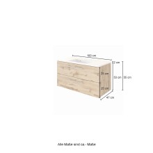 Waschtisch-Set >Livorno< in Matt Weiß - 100x180x48cm (BxHxT)