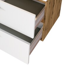 Waschtisch-Set >Livorno< in Matt Weiß - 60x180x48cm (BxHxT)