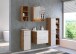 Waschtisch-Set >Livorno< in Matt Weiß - 60x180x48cm (BxHxT)