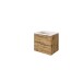 Waschtisch-Set >Livorno< in wotaneiche - 60x180x48cm (BxHxT)