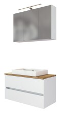 Waschtisch-Set >Pienza< in Matt Weiß aus MDF...