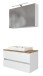 Waschtisch-Set >Pienza< in Matt Weiß aus MDF - 100x180x48cm (BxHxT)