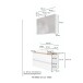 Waschtisch-Set >Pienza< in Matt Weiß aus MDF - 100x180x48cm (BxHxT)