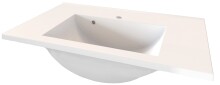 Waschtisch-Set >Porta< in Hochglanz-Weiß - 60x54x39cm (BxHxT)