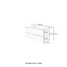 Badezimmer-Set >Arezzo< in Eiche Rauchsilber Nachbildung, Graphit