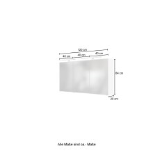 Badezimmer-Set >Arezzo< in Eiche Rauchsilber Nachbildung, Graphit