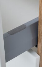 Badezimmer-Set >Arezzo< in Eiche Rauchsilber Nachbildung, Graphit