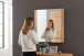 Wandspiegel >Leduc I< in Kernbuche aus Massivholz, Spiegelglas - 66x65x4 (BxHxT)