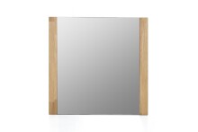 Wandspiegel >Leduc I< in Wildeiche aus Massivholz, Spiegelglas - 66x65x4 (BxHxT)