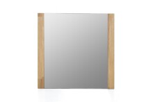 Wandspiegel >Leduc I< in Wildeiche aus Massivholz, Spiegelglas - 66x65x4 (BxHxT)