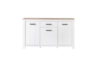Sideboard >Chelles< in Weiß matt - 161,4x95,7x42,2cm (BxHxT)