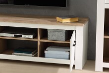 Wohnwand >Chelles< in Weiß matt - 344,1x185,3x42,2cm (BxHxT)