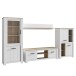Wohnwand >Chelles< in Weiß matt - 344,1x185,3x42,2cm (BxHxT)