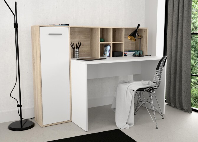 Schreibtisch >Eilat< in Sonoma-Eiche - 158x116x60cm (BxHxT)