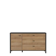 Sideboard >Hialeah< in Riviera Eiche - 151,3x85,1x40,2cm (BxHxT)