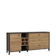 Sideboard >Hialeah< in Riviera Eiche - 186,3x85,1x40,2cm (BxHxT)