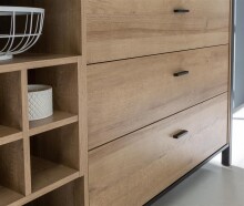 Sideboard >Hialeah< in Riviera Eiche - 186,3x85,1x40,2cm (BxHxT)