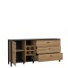 Sideboard >Hialeah< in Riviera Eiche - 186,3x85,1x40,2cm (BxHxT)