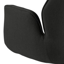 Armlehnstuhl >Aurelie< in Dunkelgrau aus Metall - 60,5x91x58,5cm (BxHxT)