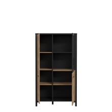 Vitrine >Hialeah< in Riviera Eiche - 86,3x152,3x40,2cm (BxHxT)