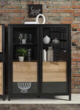 Vitrine >Hialeah< in Riviera Eiche -...