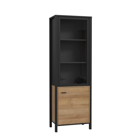 Vitrine >Hialeah< in Riviera Eiche - 64,8x193,9x40,2cm (BxHxT)