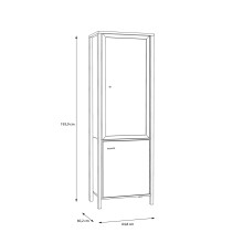 Vitrine >Hialeah< in Riviera Eiche - 64,8x193,9x40,2cm (BxHxT)