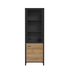 Wohnwand >Hialeah< in Riviera Eiche - 322,4x193,9x40,2cm (BxHxT)