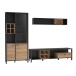 Wohnwand >Hialeah< in Riviera Eiche - 277,2x193,9x40,2cm (BxHxT)