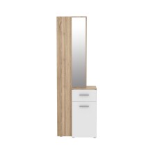 Kompaktgarderobe >Lokri< in Sonoma-Eiche - 64,2x196x34,1cm (BxHxT)